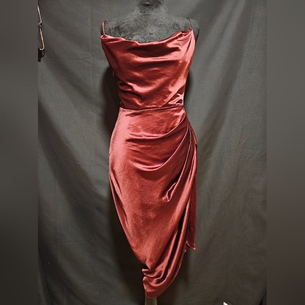 House of CB Reva Raisin Corset Midi Party Dress Size Small and XS available. - Picture 3 of 13